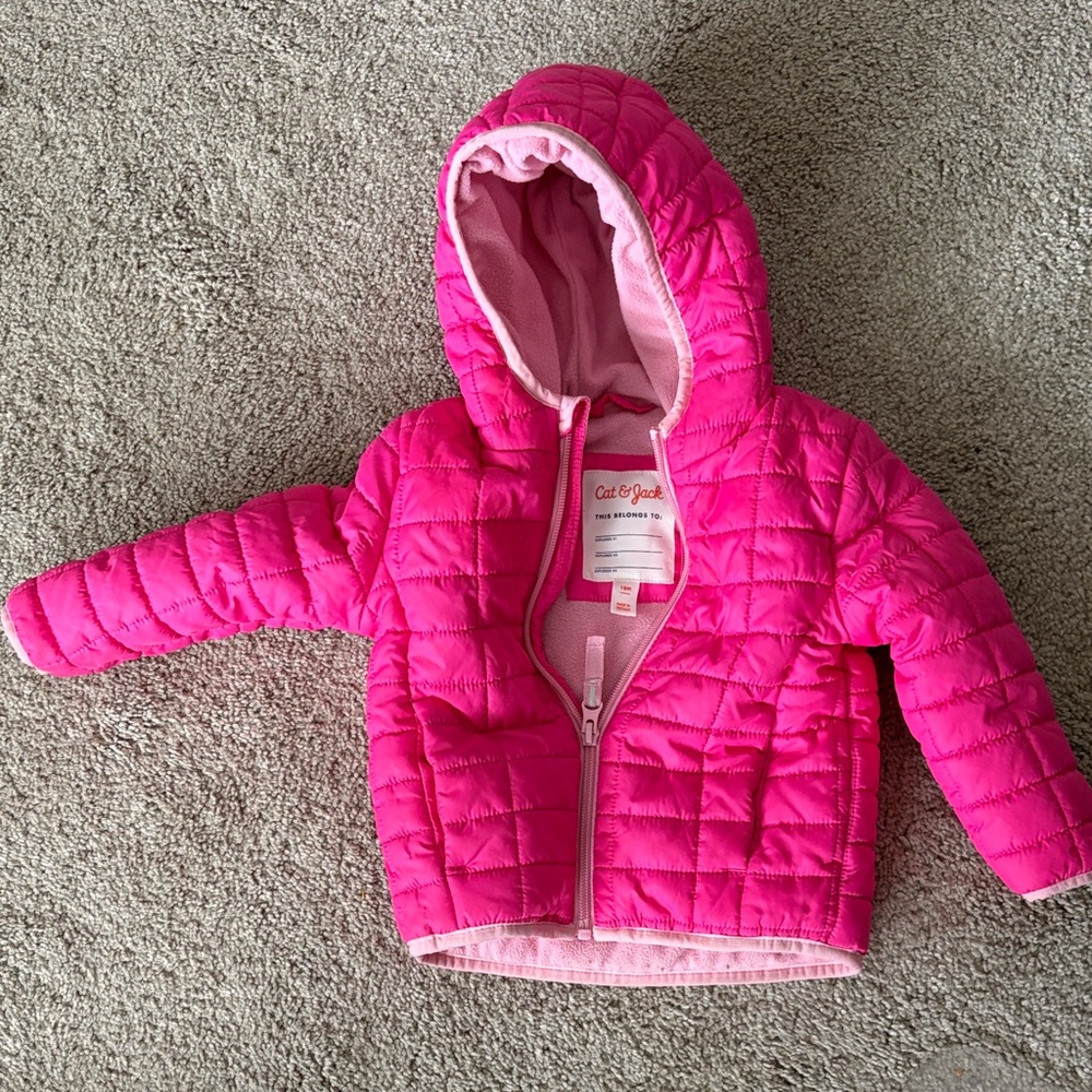 Cat & Jack Fuchsia Quilted Hoodie
